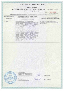 2017.05.31 Щелково - Химтраст. Приложение к сертификату пенополиуретановые утеплители на основе напыляемого компонента. ТУ 2254-021